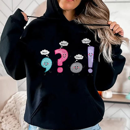 Best Teacher Shirt, Funny Teacher UnisexT-Shirt/Hoodie/Sweatshirt HLT00 - Funny Personified Punctuation Marks Grammar English Teacher T-Shirt