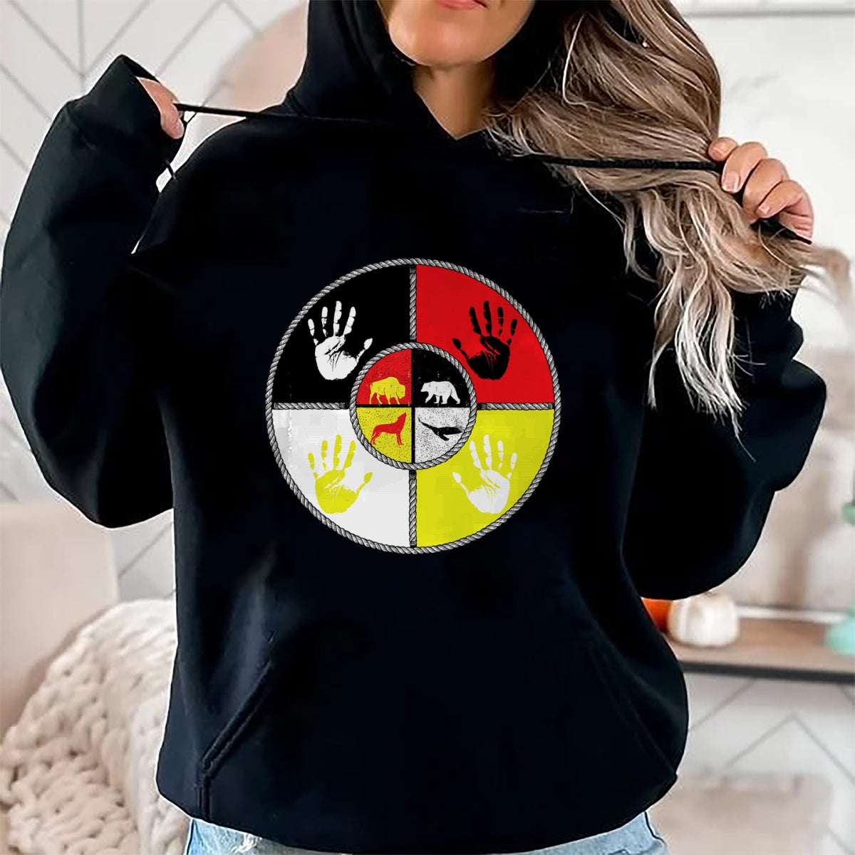 Native American T-Shirts, Vintage Native American Unisex T-Shirt/Hoodie/Sweatshirt HLT00 - Native Americans - Medicine Wheel - MMIW T-Shirt (1)