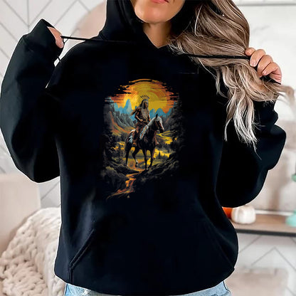 Native American T-Shirts, Vintage Native American Unisex T-Shirt/Hoodie/Sweatshirt HLT00 - Native American Heritage Chief T-Shirt (4)