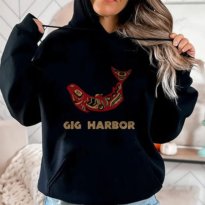 Native American T-Shirts, Vintage Native American Unisex T-Shirt/Hoodie/Sweatshirt HLT00 - Gig Harbor Washington Native American Salmon Fishermen Gift T-Shirt
