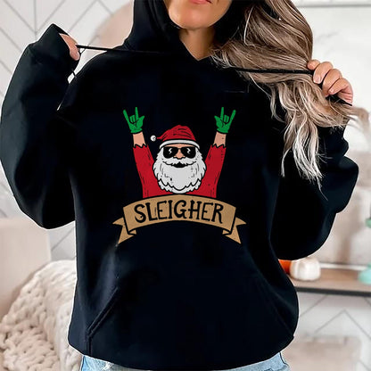 Christmas Sleigher Santa Rock Xmas Rocker Men Women Kids Boy T-Shirt - Christmas Unisex T-Shirt/Hoodie/Sweatshirt - HNDS00