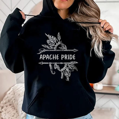 Native American T-Shirts, Vintage Native American Unisex T-Shirt/Hoodie/Sweatshirt HLT00 - American Flag - Apache Pride Indian Native American Roots T-Shirt (1)