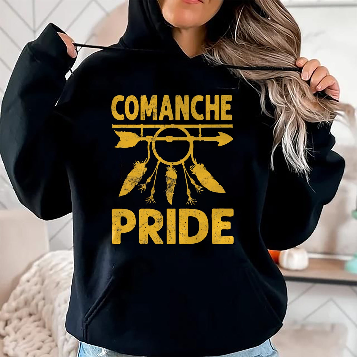 Native American T-Shirts, Vintage Native American Unisex T-Shirt/Hoodie/Sweatshirt HLT00 - American Flag - comanche Pride Native American vintage Gift Men Women T-Shirt