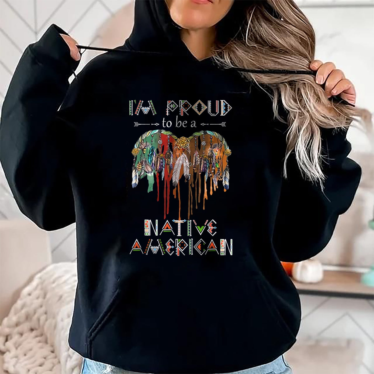 Native American T-Shirts, Vintage Native American Unisex T-Shirt/Hoodie/Sweatshirt HLT00 - I'm Proud To Be A Native American Classic T-Shirt T-Shirt (1)