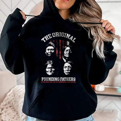Native American T-Shirts, Vintage Native American Unisex T-Shirt/Hoodie/Sweatshirt HLT00 - The Original Founding Fathers Native American Themed T-Shirt (2)