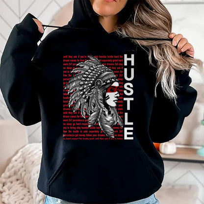 Native American T-Shirts, Vintage Native American Unisex T-Shirt/Hoodie/Sweatshirt HLT00 - Native American Hustle Hard Shirt Urban Gang Ster Clothing T-Shirt