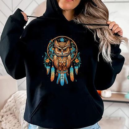 Native American T-Shirts, Vintage Native American Unisex T-Shirt/Hoodie/Sweatshirt HLT00 - Pacific Northwest Red Tail Hawk Native American Style Art T-Shirt (1)