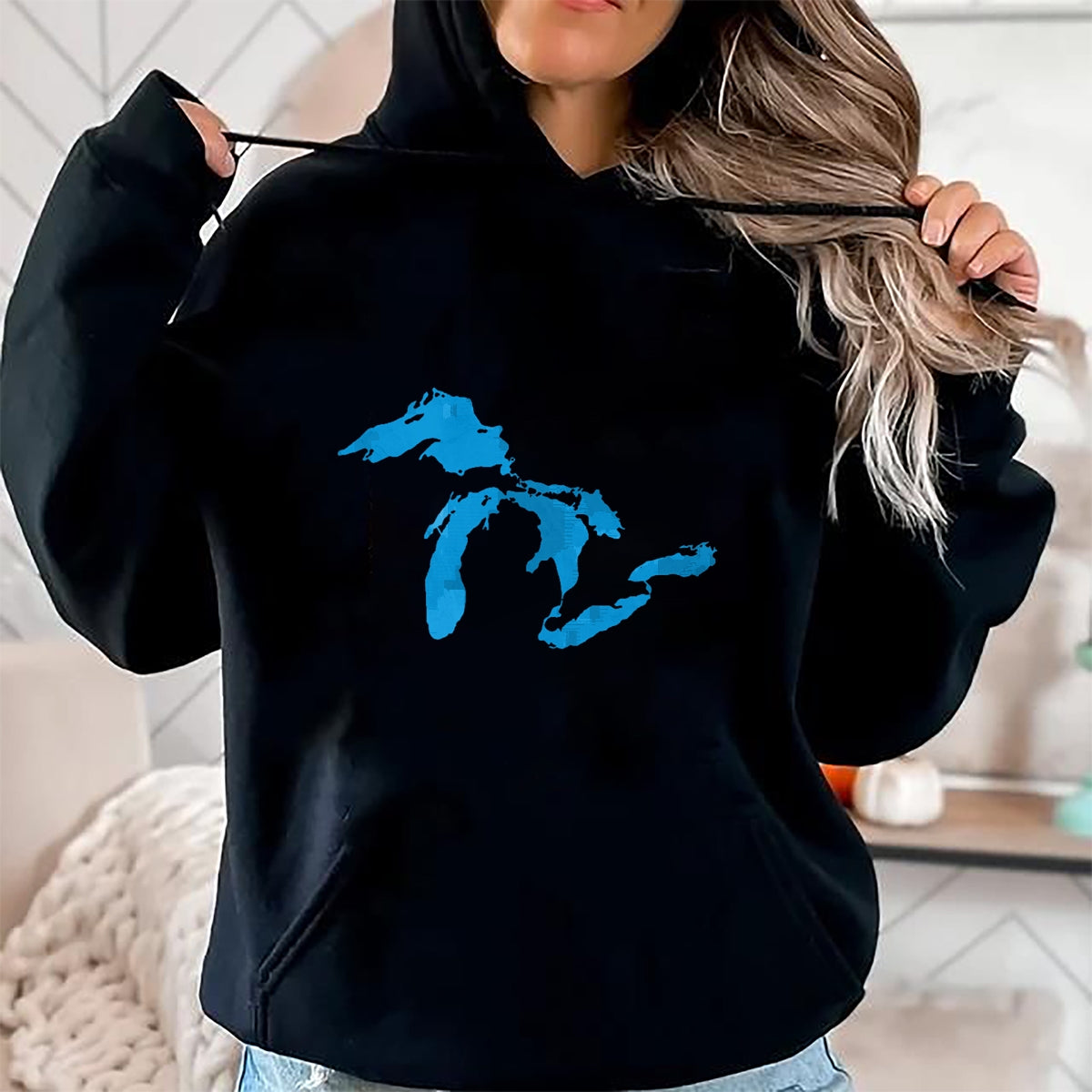 Native American T-Shirts, Vintage Native American Unisex T-Shirt/Hoodie/Sweatshirt HLT00 - Five Great Lakes American Midwest Native Fresh Water T-Shirt T-Shirt