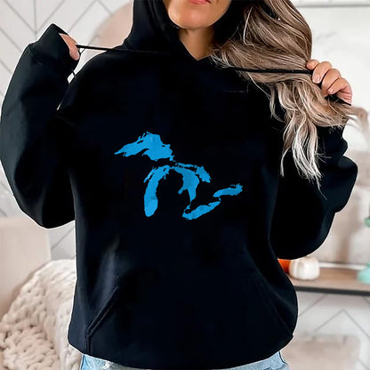 Native American T-Shirts, Vintage Native American Unisex T-Shirt/Hoodie/Sweatshirt HLT00 - Five Great Lakes American Midwest Native Fresh Water T-Shirt T-Shirt
