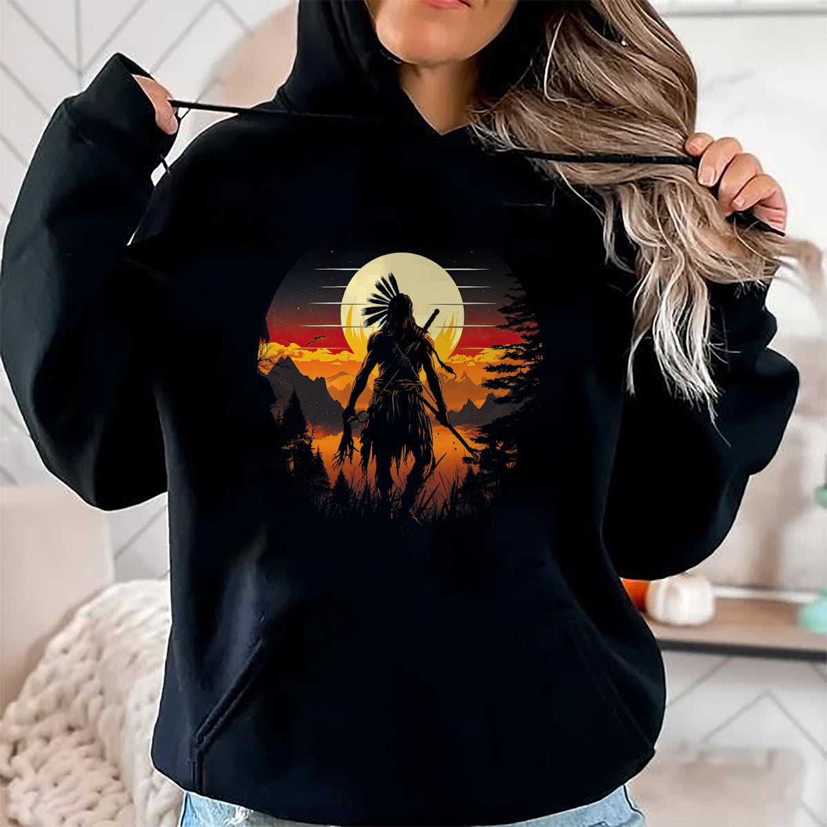 Native American T-Shirts, Vintage Native American Unisex T-Shirt/Hoodie/Sweatshirt HLT00 - Native American Chief Tribes Culture Sacred Sioux T-Shirt