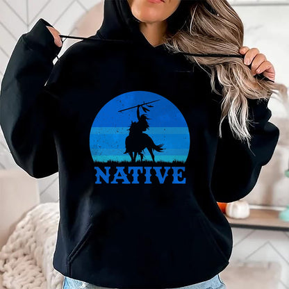 Native American T-Shirts, Vintage Native American Unisex T-Shirt/Hoodie/Sweatshirt HLT00 - Northwest Native American Knight Pride Mountain Warrior T-Shirt (2)