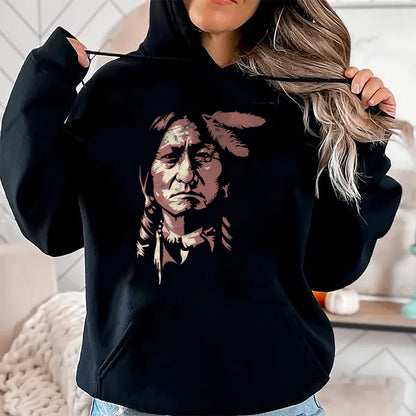 Native American T-Shirts, Vintage Native American Unisex T-Shirt/Hoodie/Sweatshirt HLT00 - Sitting Bull Native American Indian Chief Lakota Sioux Pride T-Shirt (1)