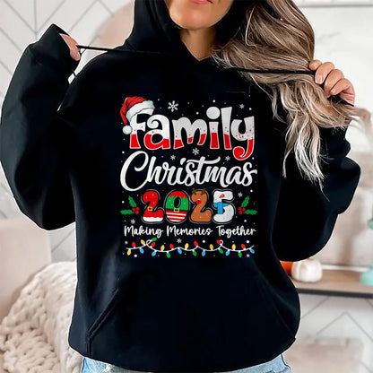 Family Christmas 2025 Matching Outfit Xmas Squad Santa T-Shirt - Christmas Unisex T-Shirt/Hoodie/Sweatshirt - HNDS00
