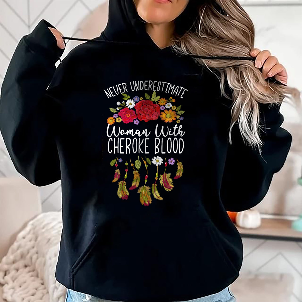 Native American T-Shirts, Vintage Native American Unisex T-Shirt/Hoodie/Sweatshirt HLT00 - American Flag - Cherokee Native American women T-Shirt (1)
