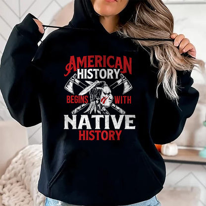 Native American T-Shirts, Vintage Native American Unisex T-Shirt/Hoodie/Sweatshirt HLT00 - Native History - Indigenous Indian Native American Blood T-Shirt (1)