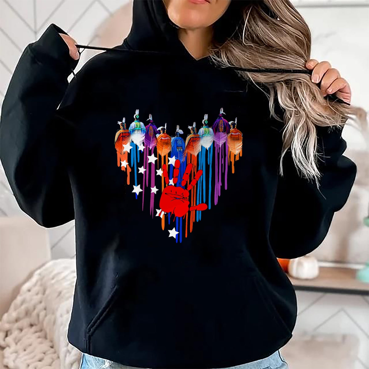 Native American T-Shirts, Vintage Native American Unisex T-Shirt/Hoodie/Sweatshirt HLT00 - Native Americans Heart Strong Resilent No More Stolen Sister T-Shirt