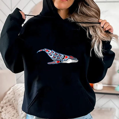 Native American T-Shirts, Vintage Native American Unisex T-Shirt/Hoodie/Sweatshirt HLT00 - Native American Art Humpback Whale Pacific Northwest T-Shirt