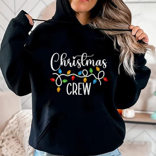 Christmas Crew Xmas Lights Family Matching Pajamas Holiday T-Shirt - Christmas Unisex T-Shirt/Hoodie/Sweatshirt - HNDS00