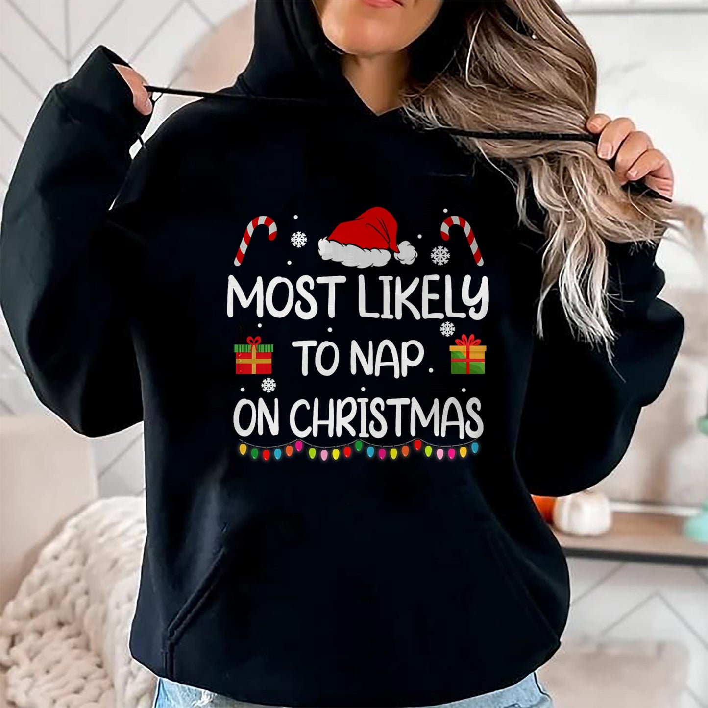 Most Likely To Nap On Christmas family funny matching T-Shirt - Christmas Unisex T-Shirt/Hoodie/Sweatshirt - HNDS00