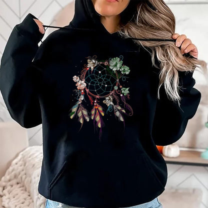 Native American T-Shirts, Vintage Native American Unisex T-Shirt/Hoodie/Sweatshirt HLT00 - Native American Indian Colorful Dreamcatcher T-Shirt (1)