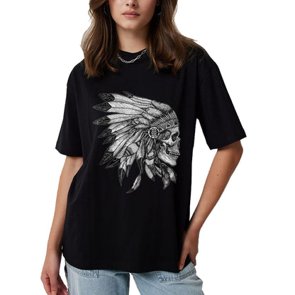 Native American T-Shirts, Vintage Native American Unisex T-Shirt/Hoodie/Sweatshirt HLT00 - American Flag - American Motorcycle Skull Native Indian Eagle Chief Vintage T-Shirt (1)