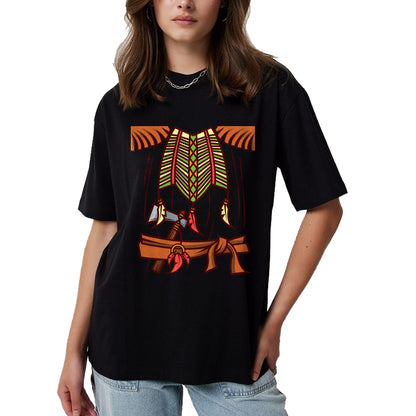 Native American T-Shirts, Vintage Native American Unisex T-Shirt/Hoodie/Sweatshirt HLT00 - Funny Native American Halloween Indian Simple Easy Costume T-Shirt (1)