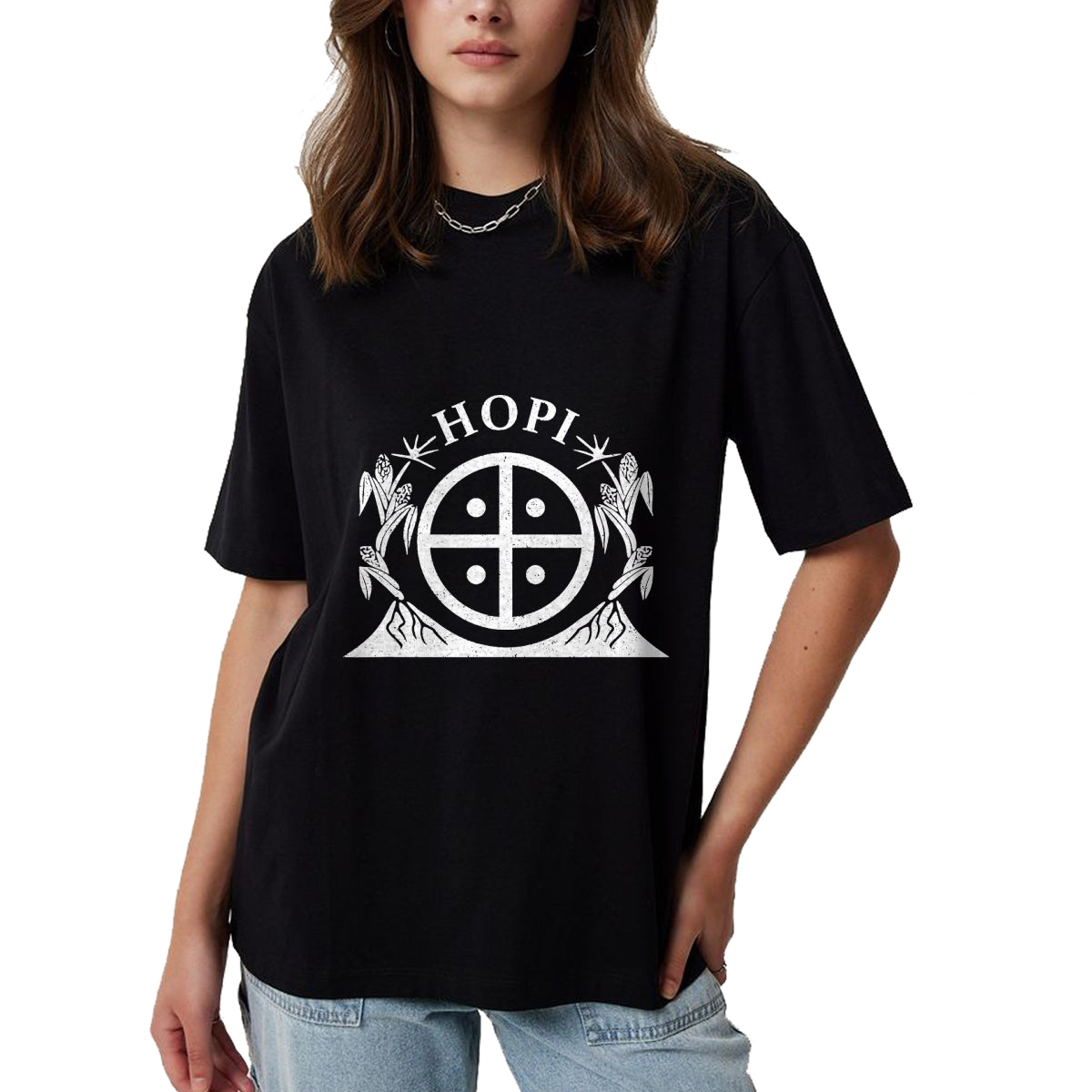 Native American T-Shirts, Vintage Native American Unisex T-Shirt/Hoodie/Sweatshirt HLT00 - HOPI NATION NATIVE AMERICAN INDIAN FLAG RESERVATION ARIZONA T-Shirt (1)