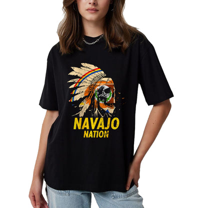 Native American T-Shirts, Vintage Native American Unisex T-Shirt/Hoodie/Sweatshirt HLT00 - American Flag - BACK PRINT Navajo-Nation Flag Native American T-Shirt (1)