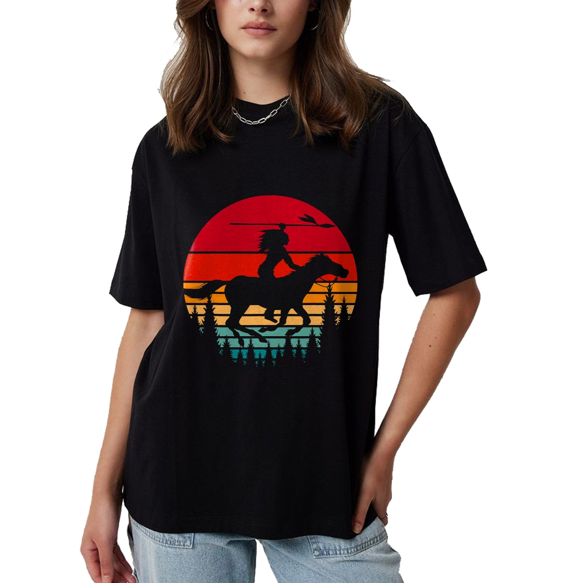 Native American T-Shirts, Vintage Native American Unisex T-Shirt/Hoodie/Sweatshirt HLT00 - Retro Native American Bear Artwork Native American Heritage T-Shirt (1)