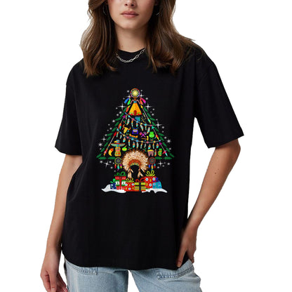 Native American T-Shirts, Vintage Native American Unisex T-Shirt/Hoodie/Sweatshirt HLT00 - American Flag - Christmas Tree Native American Tribe T-Shirt (1)