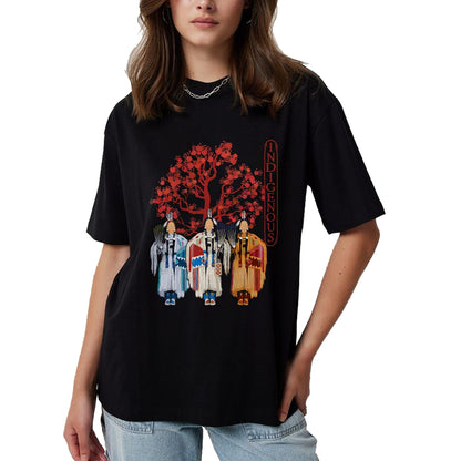 Native American T-Shirts, Vintage Native American Unisex T-Shirt/Hoodie/Sweatshirt HLT00 - Native American Indigenous Red Hand Indian Blood Themed T-Shirt (7)