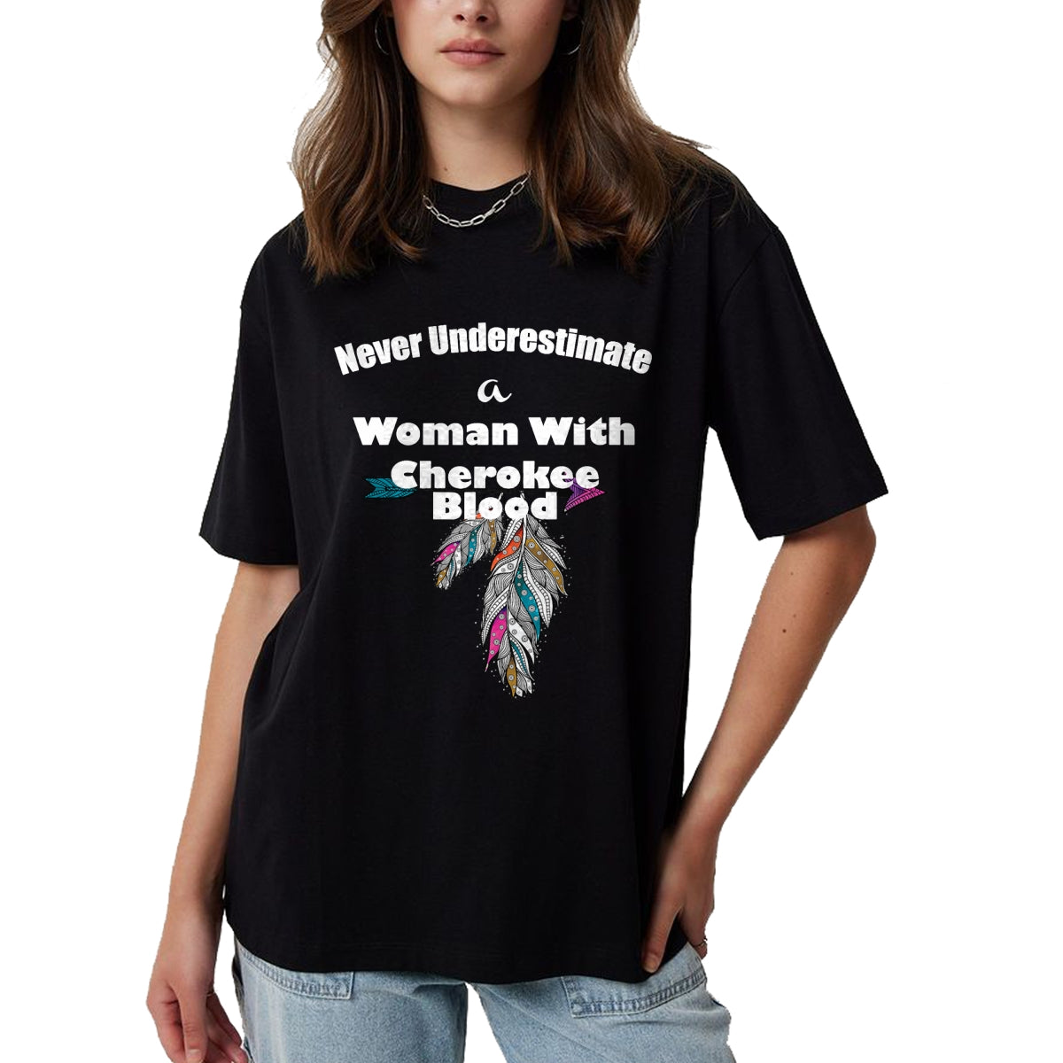 Native American T-Shirts, Vintage Native American Unisex T-Shirt/Hoodie/Sweatshirt HLT00 - American Flag - Cherokee Native American T-Shirt (1)