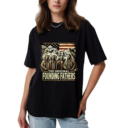 Native American T-Shirts, Vintage Native American Unisex T-Shirt/Hoodie/Sweatshirt HLT00 - The Original Founding Fathers Native American Indian Day T-Shirt