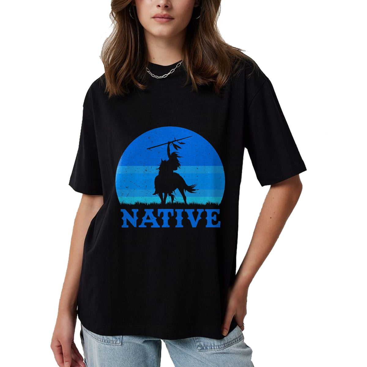 Native American T-Shirts, Vintage Native American Unisex T-Shirt/Hoodie/Sweatshirt HLT00 - Northwest Native American Knight Pride Mountain Warrior T-Shirt (2)