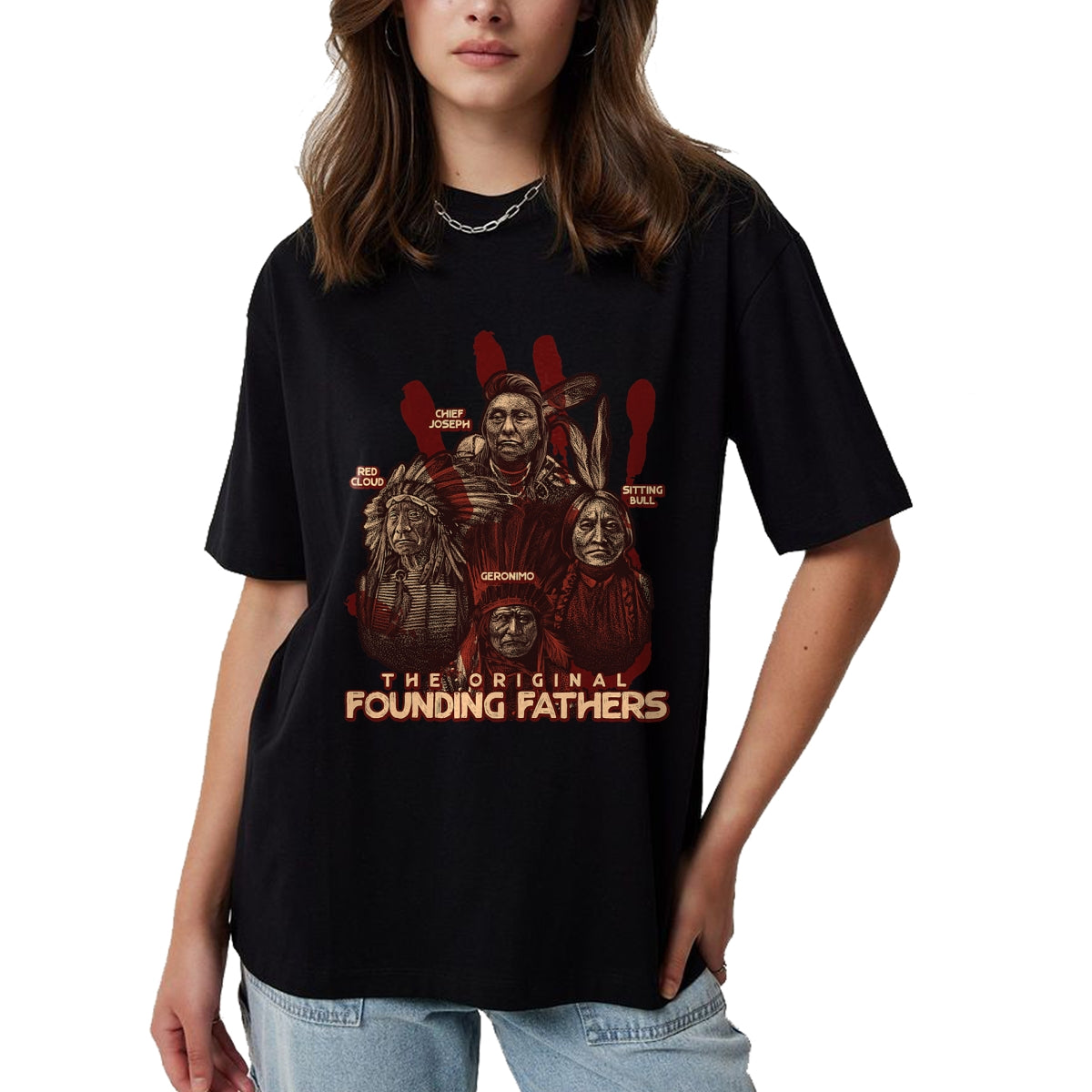 Native American T-Shirts, Vintage Native American Unisex T-Shirt/Hoodie/Sweatshirt HLT00 - The Original Founding Fathers Native American T-Shirt (1)