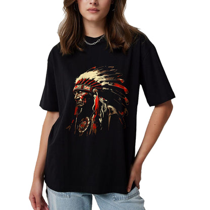 Native American T-Shirts, Vintage Native American Unisex T-Shirt/Hoodie/Sweatshirt HLT00 - Retro Vintage American Motorcycle Indian native Bikers Gift T-Shirt (1)