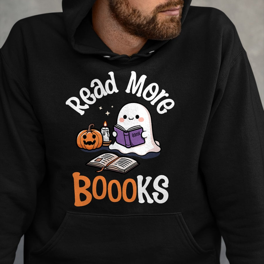 Best Teacher Shirt, Funny Teacher UnisexT-Shirt/Hoodie/Sweatshirt HLT00 - Halloween Ghost Reading Read More Books Librarian Teacher T-Shirt