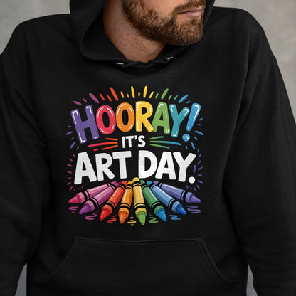 Best Teacher Shirt, Funny Teacher UnisexT-Shirt/Hoodie/Sweatshirt HLT00 - Back to School Hooray It's Art Day Art Teacher Art Artist T-Shirt