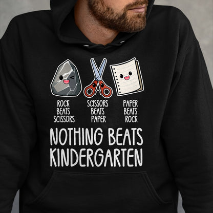 Best Teacher Shirt, Funny Teacher UnisexT-Shirt/Hoodie/Sweatshirt HLT00 - Nothing Beats Kindergarten Funny Back to School Kid Teacher T-Shirt