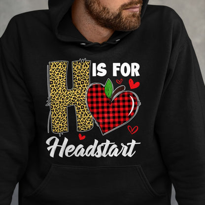 Best Teacher Shirt, Funny Teacher UnisexT-Shirt/Hoodie/Sweatshirt HLT00 - H Is For Headstart Head Start Teacher Leopard Back To School T-Shirt
