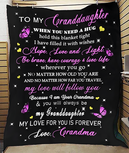 Special Gift For Your Granddaughter Blanket - From Grandma (SKUB12-270)