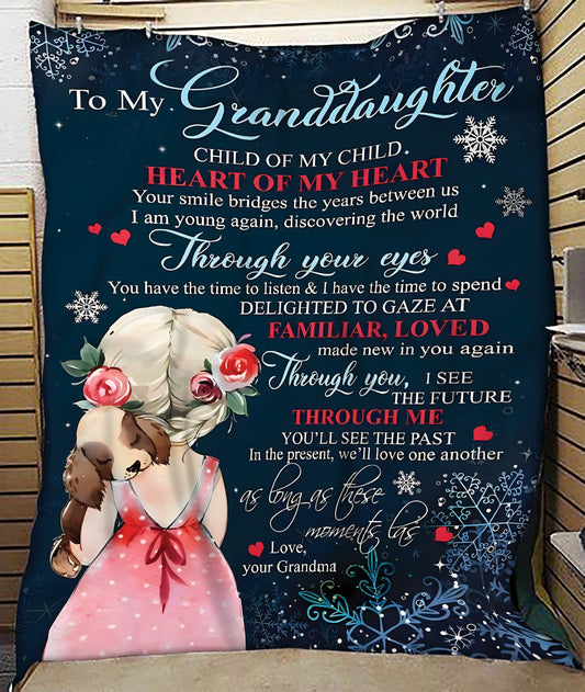 Special Gift For Your Granddaughter Blanket - From Grandma (SKUB09-136)