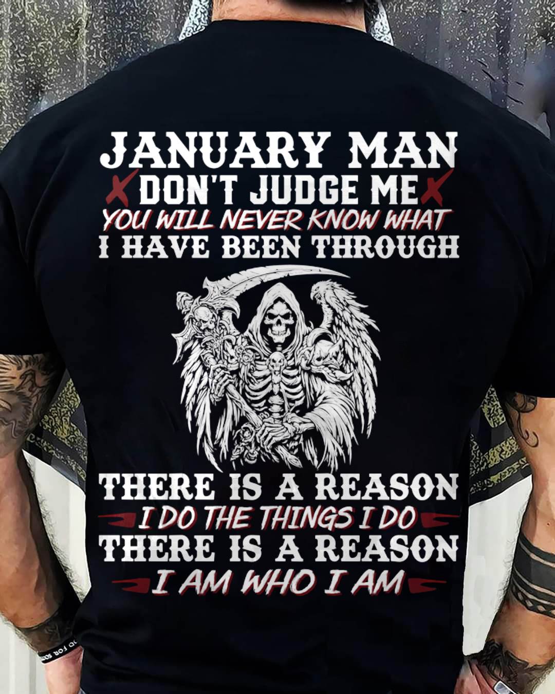 January Man Don't Judge Me – T-Shirt For Man – DONN01 (SKU10-49-01)