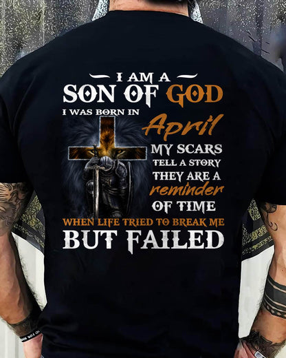 April - I Am A Son Of God - T Shirt For Man - DONN04 (SKU2605-57-04)
