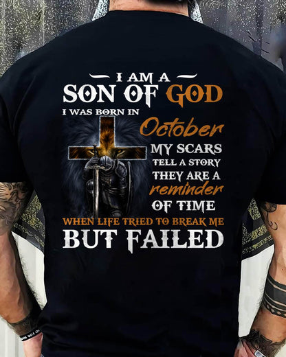 October - I Am A Son Of God - T Shirt For Man - DONN10 (SKU2605-57-10)