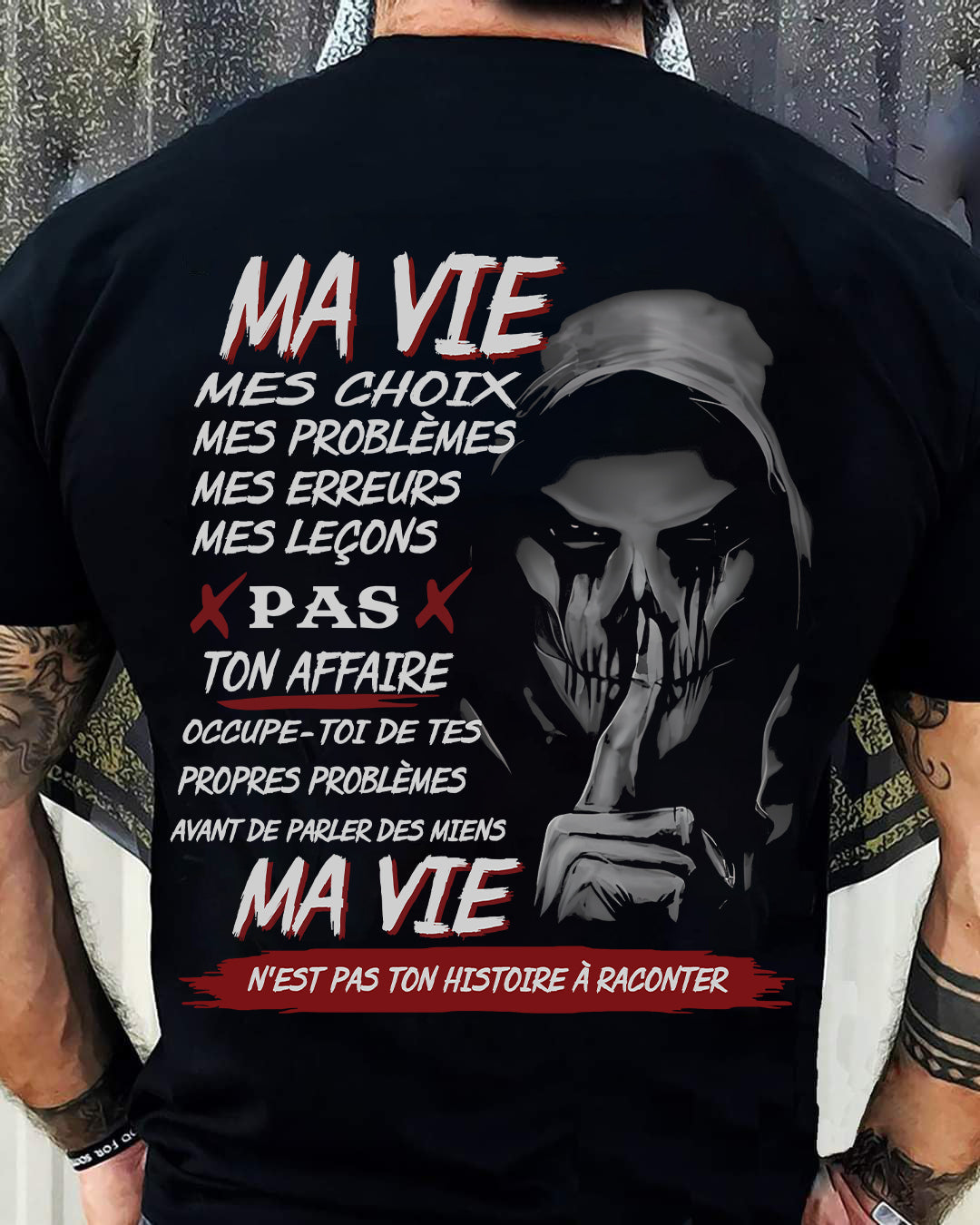 MA VIE – T-shirt pour homme – DONN00 (SKU12-247)