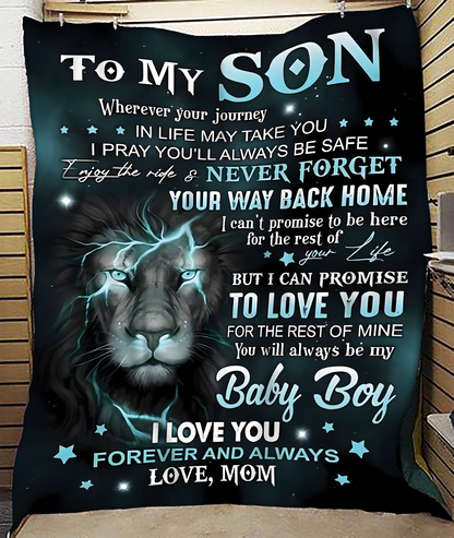 Special Gift For Your Son Blanket - From Mom (SKUB11-64) FULL