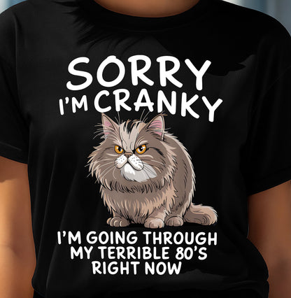 SORRY I AM CRANKY, 80'S - BIRTHDAY SHIRT FOR WOMEN - EBIL00 (SKU12-254)