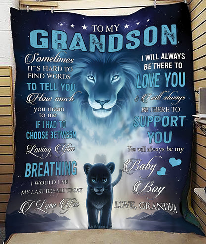 Special Gift For Your Grandson Blanket - From Grandma (SKUB11-27) FULL