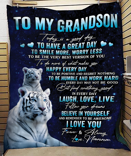 Special Gift For Your Grandson Blanket - From Grandma (SKUB11-96)